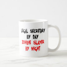 Tueur de secrétaire juridique zombi tasse à café