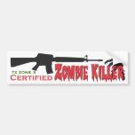 Tueur de zombi certifié adhésifs pour voiture