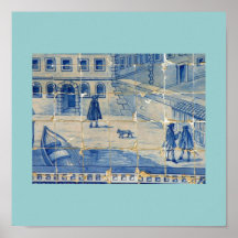 Tuile bleue posters