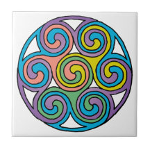 Tuile celtique de spirales carreaux