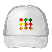 Tuile colorée graphique de diamant de poivre casquette