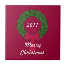 Tuile datée de guirlande de Noël Carreaux En Céramique