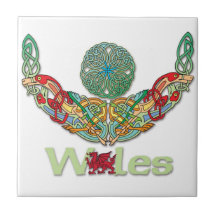 Tuile de Knotwork de Celtic du Pays de Galles Carreaux