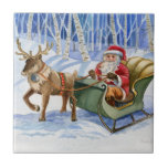 Tuile de Noël du père noël Carreau En Céramique