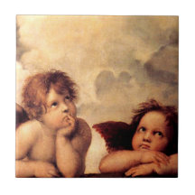 Tuile de Sistine Madonna d'anges de Raphael Carreaux