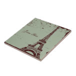 Tuile et trépieds de Tour Eiffel Carreaux En Céramique