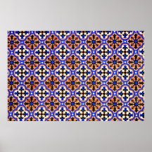 Tuile maure, Alhambra, Espagne Affiche