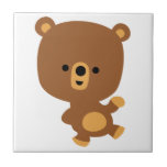 Tuile mignonne d'ours de "bon Vibe" de bande dessi carreaux