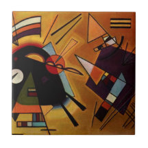 Tuile noire et violette de Kandinsky Carreau En Céramique