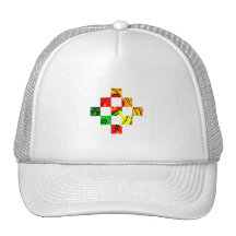 tuiles carrées colorées graphiques de poivre casquettes