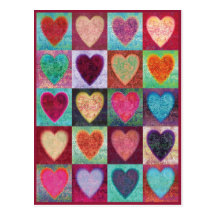 Tuiles d'art de coeur carte postale