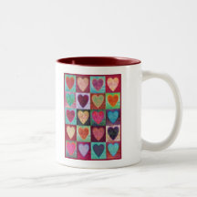 Tuiles d'art de coeur mug