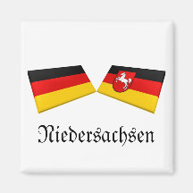 Tuiles de drapeau de Basse $saxe, Allemagne Aimant Pour Réfrigérateur