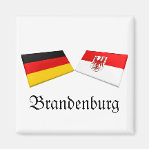 Tuiles de drapeau de Brandebourg, Allemagne Aimant