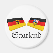 Tuiles de drapeau de Sarre, Allemagne Aimant Pour Réfrigérateur