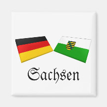 Tuiles de drapeau de Saxe, Allemagne Aimant Pour Réfrigérateur