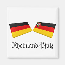 Tuiles de drapeau du Rhénanie-Palatinat, Allemagne Magnets