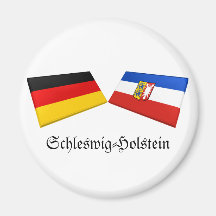 Tuiles de drapeau du Schleswig-Holstein, Allemagne Aimant