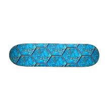 Tuiles d'hexagone de turquoise skateboards personnalisés