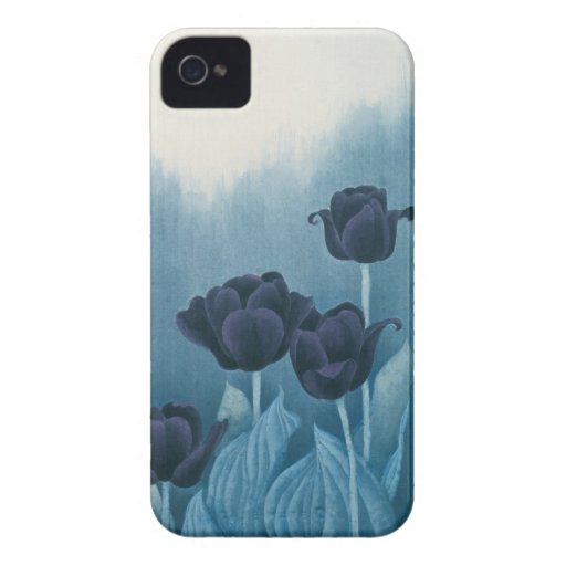Tulipe bleue coque iPhone 4