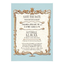 Tulipe d'or de Faux de dentelle de Nouveau d'art d Cartons D'invitation Personnalisés