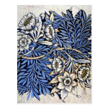 "Tulipe et saule" par William Morris - carte posta