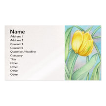 Tulipe jaune carte de visite