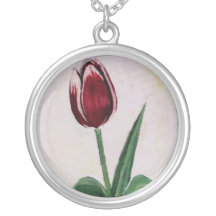 Tulipe rouge pendentifs