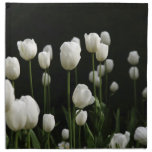 Tulipes blanches serviette