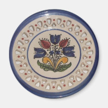 Tulipes bleues - fleurs rouges magnets