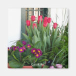 Tulipes de 1 primevère aimant pour réfrigérateur