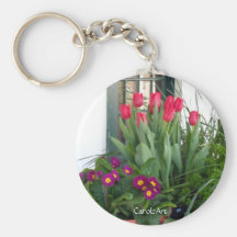 Tulipes de 1 primevère porte-clefs