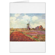 Tulipes de Claude Monet en Hollande Carte De Vœux