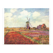 Tulipes de Claude Monet en Hollande Carte Postale