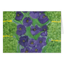 Tulipes et buis carte de vœux