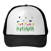 Tulipes et papillons casquettes de camionneur