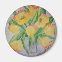 Tulipes jaunes d'aimant