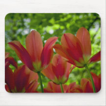 Tulipes rouges molles Mousepad Tapis De Souris