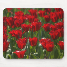 Tulipes rouges Mousepad Tapis De Souris
