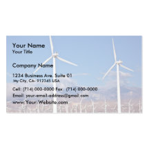 Turbines de vent cartes de visite professionnelles