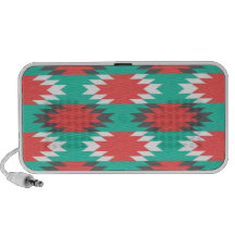 Turquoise aztèque de Natif américain et motif rose Haut-parleurs Mp3