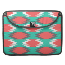 Turquoise aztèque de Natif américain et motif rose Poches Pour Macbook Pro