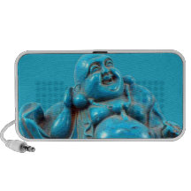 Turquoise Bouddha de sourire découpant le haut-par