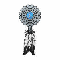 Turquoise Concho polos brodés