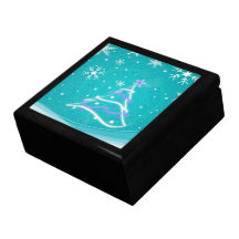 Turquoise d'arbre de Noël Boîte À Souvenirs