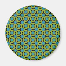 Turquoise et jaune magnets