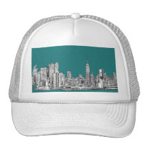 Turquoise foncée NYC Casquette De Camionneur