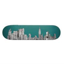 Turquoise foncée NYC Skateboards Personnalisés