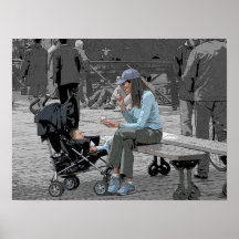 Turquoise Madonna Poster