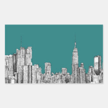turquoise NYC Autocollant